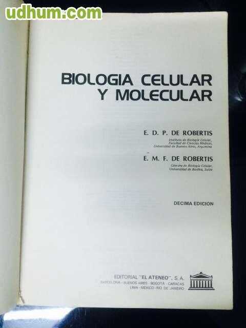 Libro De Biologia Celular Y Molecular De Robertis Pdf